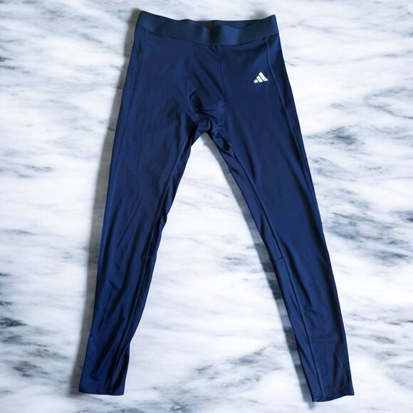 ADIDAS Men's Navy Blue Workout Tights Size Medium NEW NWT - Picture 1 of 6